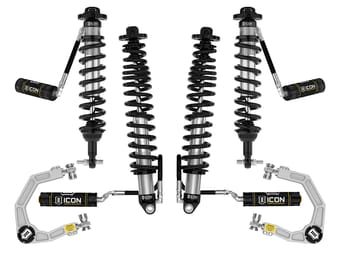 icon 2021-2023 ford bronco, non-sasquatch, 3-4" lift, stage 4 suspension system, billet, heavy rate rear spring k40004x - image