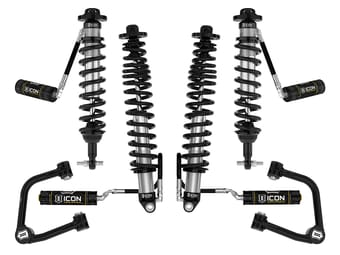icon 2021-2023 ford bronco, non-sasquatch, 3-4" lift, stage 4 suspension system, tubular, heavy rate rear spring k40004tx - image