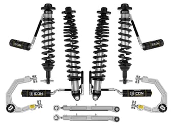 icon 2021-2023 ford bronco, non-sasquatch, 3-4" lift, stage 5 suspension system, billet, heavy rate rear spring k40005x - image