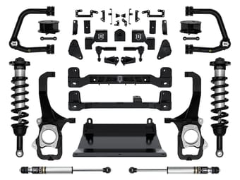 icon 2022-2023 toyota tundra, 6" lift stage 2 suspension system with tubular upper control arms k53272t - image