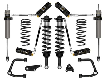 icon 2024-2025 toyota tacoma 1.25-3" lift, stage 5 suspension system, tubular, overland rear springs k53295tx - image
