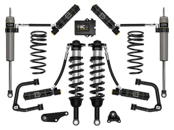icon 2024-2025 toyota tacoma 1.25-3" lift, stage 6 suspension system, tubular, overland rear springs k53296tx - image