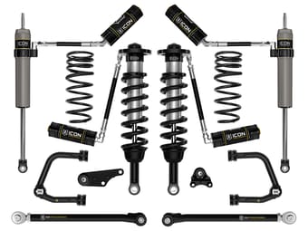 icon 2024-2025 toyota tacoma 1.25-3" lift, stage 7 suspension system, tubular, overland rear springs k53297tx - image