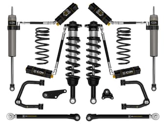 icon 2024-2025 toyota tacoma 1.25-3" lift, stage 8 suspension system, tubular, triple rate rear springs k53298ts - image