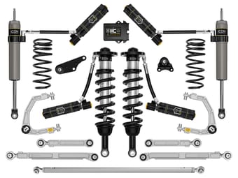 icon 2024-2025 toyota tacoma 1.25-3" lift, stage 13 suspension system, billet, overland rear springs k53303x - image