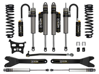 icon 2023 ford f-250/f-350 super duty 4wd diesel, 2.5" lift, stage 5 suspension system w/ radius arms k62565r - image