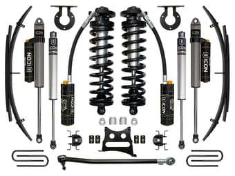 icon 17-22 ford f250/f350, 2.5-3" lift, stage 4 coilover system w/ leaf springs k63144l - image
