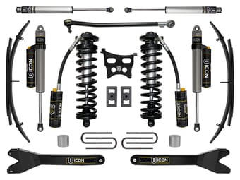 icon 2023 ford f-250/f-350 super duty 4wd, 2.5-3" lift, stage 4 coilover conversion system with radius arms and expansion packs k63164rl - image