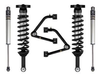 icon 2023-2024 gmc canyon at4, denali, & elevation/chevrolet colorado trail boss, 1.75-2.5" lift, stage 2 suspension system w/ tubular upper control arms k73082t - image