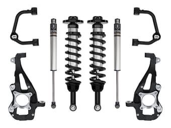 icon 2021-2024 ford f-150 4wd, 3.5-4.5" lift, stage 1 suspension system, tubular k93141t - image