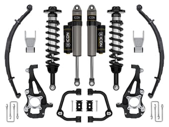 icon 2021-2024 ford f-150 4wd, 3.5-4.5" lift, stage 2 suspension system, tubular, w/ leaf packs k93142tl - image