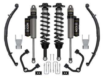icon 2021-2024 ford f-150 tremor, 2.5-3" lift, stage 2 suspension system, tubular, w/ leaf packs k93162tl - image