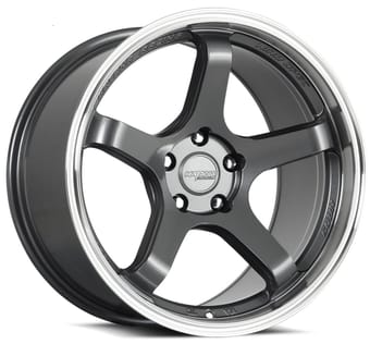 18x8.5 katana racing hr05 gloss gunmetal m lip 5x100 35mm - image