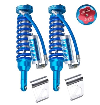 king shocks 2005+ toyota tacoma (6 lug) front 2.5 dia remote res coilover w/adjuster (pair) 25001-119a - image