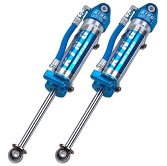 king shocks 07-18 jeep wrangler jk rear 2.5 dia piggy hose res shocks 3-5in lift w/adjuster (pair) 25001-224a - image