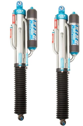 king shocks 2017+ ford f150 raptor 4wd rear 3.0 dia bypass piggyback shock w/perf fin res (pair) 30001-404 - image