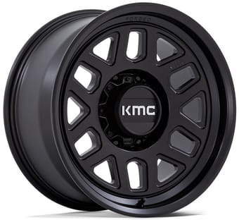 (clearance - no returns) 18x9 kmc km451 mesa forged monoblock satin black 8x165/6.5 -12mm - image