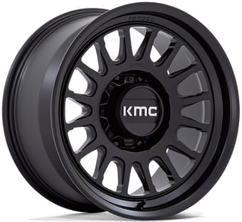 18x9 kmc km452 impact forged monoblock satin black 8x165/6.5 0mm - image