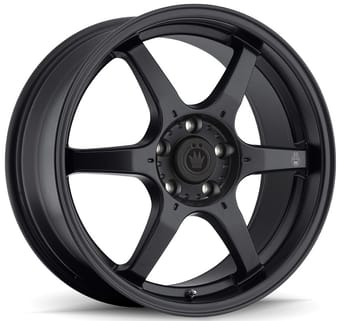 Konig Backbone Matte Black Milled Logo on spoke