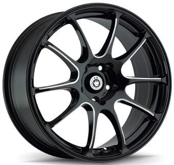 Konig Illusion Gloss Black w/ Ball Cut Machined Spoke
