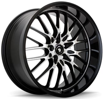 Konig Lace Gloss Black Machined Face