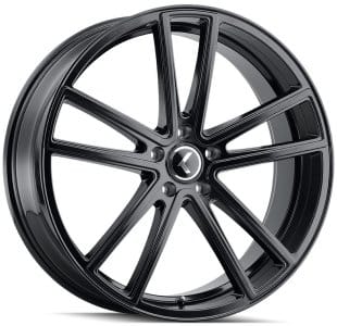 (clearance - no returns) 22x9.5 kraze kr190 lusso gloss black 6x5.5/139.7 30mm - image