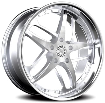 Lexani Solar Silver Machined w/ Chrome Stainless Steel Lip