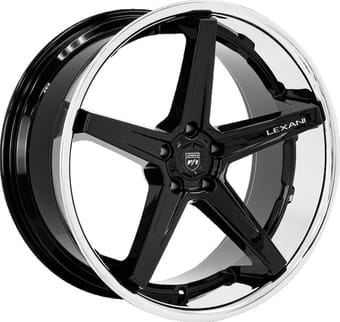 Lexani Savage Gloss Black w/ Chrome Stainless Steel Lip
