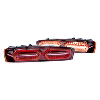 morimoto xb led tails: chevrolet camaro (16-18) (pair / facelift / red) lf407 - image