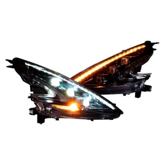 morimoto xb led headlights: nissan 370z (09-20) (pair / asm / lhd) lf474-asm - image