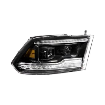 morimoto xb led headlights: dodge ram (09-18) (pair / amber drl) lf520-a-asm - image