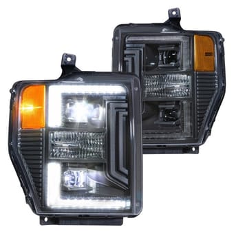 morimoto xb hybrid led headlights: ford super duty (08-10) (pair / asm) lf555 - image
