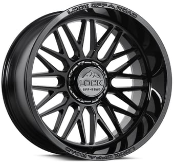 22x10 lock off-road extreme apex gloss black milled 5x127/5 | 5x139.7/5.5 -18mm - image