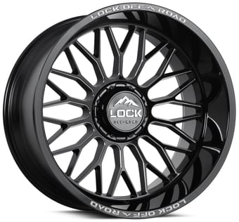 22x12 lock off-road extreme rampage gloss black milled 5x127/5 | 5x139.7/5.5 -44mm - image