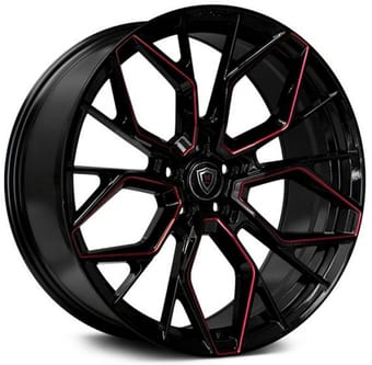 Marquee M1004 Gloss Black w/ Red Milled