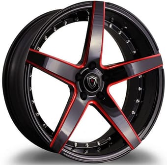 Marquee M3226 Gloss Black w/ Red Milled