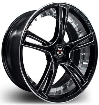 Marquee M3247 Gloss Black Milled & Inner Machined