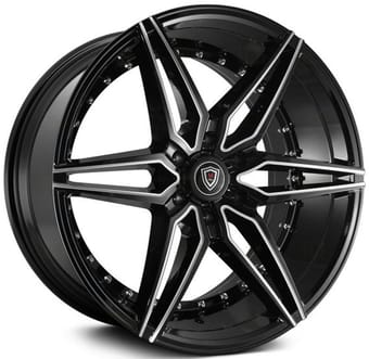 24x10 marquee m3259b gloss black milled 6x5.5/139.7 25mm - image