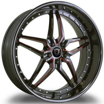 Marquee M5331 Gloss Black w/ Red Milled
