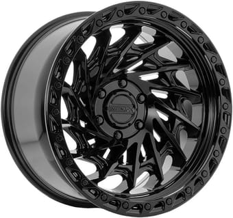 20x10 metal fx m001 typhoon gloss black 6x139.7/5.5 -18mm - image