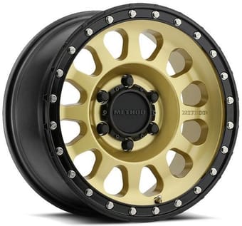 Method Race MR315 Gold w/ Black Street Lock Lip