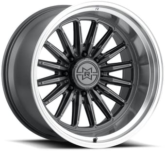 (clearance - no returns) 20x12 method race mr803 raised gloss titanium w/ machined lip (8-lug) (* may require trimming) 8x180 -40mm - image