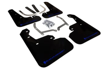 rally armor 2017-2022 subaru impreza ur black mud flap w/ blue logo mf45-ur-blk/bl - image