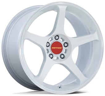 Motegi MR159 Matsuri White Pearl w/ Machined Lip Stripe