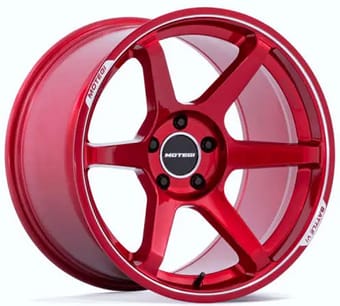 18x10.5 motegi mr160 cherry red metallic w/ machined lip 5x114.3/4.5 25mm - image
