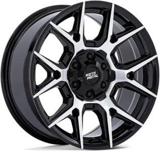 (clearance - no returns) 17x8.5 moto metal mo813 mason gloss black machined 6x135 6x5.5/139.7 12mm - image