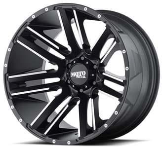 (clearance - no returns) 20x10 moto metal mo978 razor satin black machined 6x5.5/139.7 -24mm - image