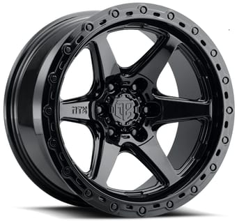 22x10 mtx spitfire 6 x300gb gloss black 6x135 -18mm - image