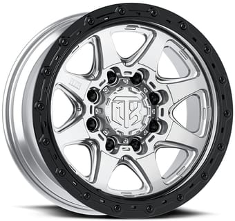 22x10 mtx spitfire 8 x300mb machined w/ black ring 8x165/6.5 -18mm - image