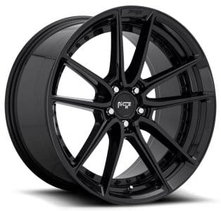 (clearance - no returns) 22x9 niche dfs gloss black m223 5x120 35mm - image